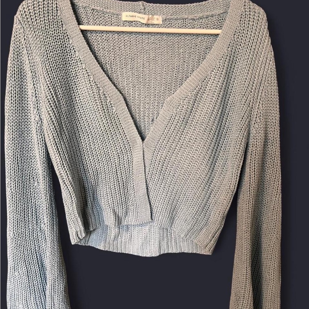 Altar'd State Light Blue Knit Top